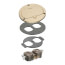 1-Gang Round Trim Kit for FLB3500 Floor Box Kits w/ Single Flip Lid (Brass)