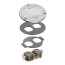 1-Gang Round Trim Kit for FLB3500 Floor Box Kits w/ Single Flip Lid (Nickel-Plated Brass)