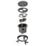DROPIN 1-Gang Round Non-Metallic Floor Box Kit for Installed Floors (Black)