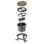 DROPIN 1-Gang Round Non-Metallic Floor Box Kit for Installed Floors (Brown)