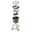 DROPIN 1-Gang Round Non-Metallic Floor Box Kit for Installed Floors (Almond)