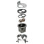 DROPIN 1-Gang Round Floor Box Kit for Installed Floors w/ 2 Flip Lids (Nickel-Plated Brass)