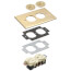1-Gang Floor Box Cover Kit w/ Two Threaded Plugs (Brass)