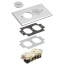 1-Gang Floor Box Cover Kit w/ Two Threaded Plugs (Nickel-Plated Brass)