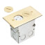 1-Gang Floor Box Kit w/ Two Threaded Plugs (Brass)