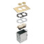 1-Gang Floor Box Kit w/ Two Threaded Plugs (Brass)