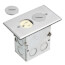 1-Gang Floor Box Kit w/ Two Threaded Plugs (Nickel-Plated Brass)