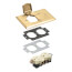 1-Gang Metallic Floor Box Cover w/ 2 Flip Lids (Brass)