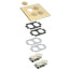 2-Gang Floor Box Cover Kit w/ Four Threaded Plugs (Brass)