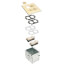 2-Gang Floor Box Kit w/ Four Threaded Plugs (Brass)