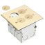 2-Gang Floor Box Kit w/ Four Threaded Plugs (Brass)