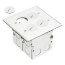 2-Gang Floor Box Kit w/ Four Threaded Plugs (Nickel-Plated Brass)
