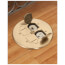 2-Gang Floor Box Kit w/ 1 Low-Voltage & 1 110V Receptacle, Steel Box & Round Metal Cover w/ Flip Lids (Brass)