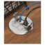 2-Gang Floor Box Kit w/ 1 Low-Voltage & 1 110V Receptacle, Steel Box & Metal Cover w/ Flip Lids (Nickel-Plated Brass)