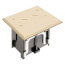 1-Gang Non-Metallic Adjustable Floor Box w/ Two Threaded Plugs (Light Almond)