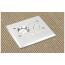 1-Gang Non-Metallic Adjustable Floor Box w/ Metallic Cover & Two Threaded Plugs (Brass-Plated Nickel)