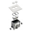 1-Gang Non-Metallic Adjustable Floor Box w/ Two Threaded Plugs (White)