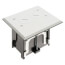 1-Gang Non-Metallic Adjustable Floor Box w/ Two Threaded Plugs (White)