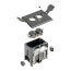 Adjustable Non-Metallic Floor Box for New Floors with Flip Lids (Black)