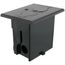 Adjustable Non-Metallic Floor Box for New Floors with Flip Lids (Black)