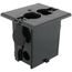 Adjustable Non-Metallic Floor Box for New Floors with Flip Lids (Black)