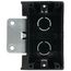 Adjustable Non-Metallic Floor Box for New Floors with Flip Lids (Black)