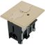 Adjustable Non-Metallic Floor Box for New Floors with Flip Lids (Almond)