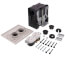 Adjustable Non-Metallic Floor Box for New Floors with Flip Lids (White)