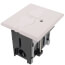 Adjustable Non-Metallic Floor Box for New Floors with Flip Lids (White)