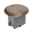 1-Gang Round Non-Metallic Adjustable Floor Box w/ Single Flip Lid (Brown)