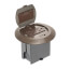 1-Gang Round Non-Metallic Adjustable Floor Box w/ Single Flip Lid (Brown)