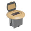 1-Gang Round Non-Metallic Adjustable Floor Box w/ Single Flip Lid (Caramel)