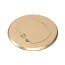 1-Gang Round Non-Metallic Adjustable Floor Box w/ Metallic Cover & Single Flip Lid (Brass)