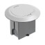 1-Gang Round Non-Metallic Adjustable Floor Box w/ Single Flip Lid (White)