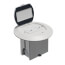 1-Gang Round Non-Metallic Adjustable Floor Box w/ Single Flip Lid (White)