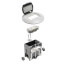 1-Gang Round Non-Metallic Adjustable Floor Box w/ Single Flip Lid (White)