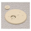 1-Gang Round Non-Metallic Adjustable Floor Box w/ Two Threaded Plugs for New Floors (Light Almond)