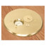 1-Gang Round Non-Metallic Adjustable Floor Box w/ Metallic Cover & Two Threaded Plugs for New Floors (Brass)