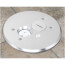1-Gang Round Non-Metallic Adjustable Floor Box w/ Metallic Cover & 2 Threaded Plugs for New Floors (Nickel-Plated Brass)