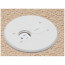 1-Gang Round Non-Metallic Adjustable Floor Box w/ Two Threaded Plugs for New Floors (White)