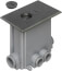 Non-Metallic Floor Box w/ 2 Threaded Plugs for New Concrete Pours (Black)