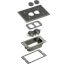 Trim Kit w/ 2 Threaded Plugs for New Concrete Floor Boxes (Black)