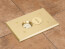 Non-Metallic Floor Box w/ 2 Threaded Plugs for New Concrete Pours (Brass)