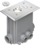 Non-Metallic Floor Box w/ 2 Threaded Plugs for New Concrete Pours (Nickel-Plated Brass)
