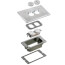 Trim Kit w/ 2 Threaded Plugs for New Concrete Floor Boxes (Nickel)