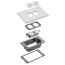 Trim Kit w/ 2 Threaded Plugs for New Concrete Floor Boxes (White)