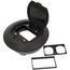 6" Round Non-Metallic Floor Box Cover Kit w/ Flip Lid for New Concrete (Brown)