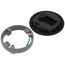 6" Round Non-Metallic Floor Box Cover Kit w/ Flip Lid for New Concrete (Brown)