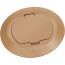 6" Round Non-Metallic Floor Box Cover Kit w/ Flip Lid for New Concrete (Caramel)