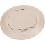 6" Round Non-Metallic Floor Box Cover Kit w/ Flip Lid for New Concrete (Light Almond)